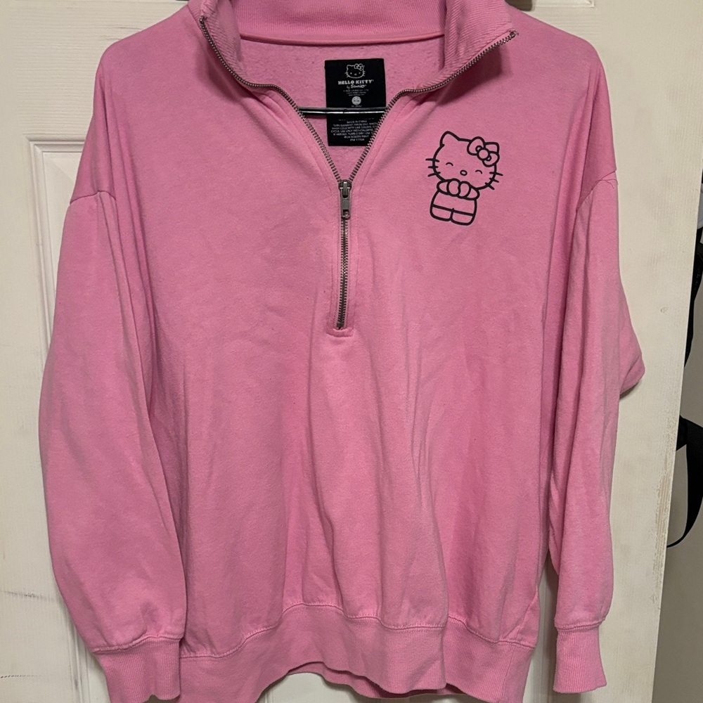 Hello Kitty Pink half Zip-Up Top